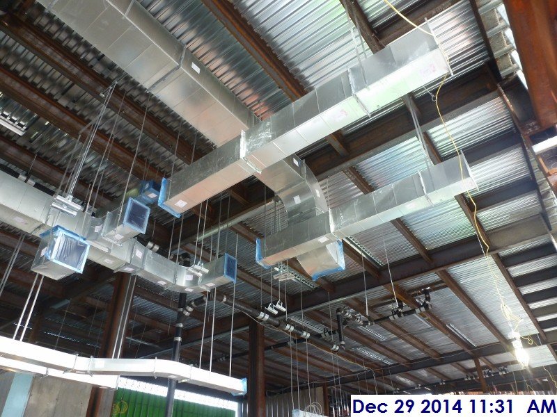 Duct work at the 4th floor Facing East